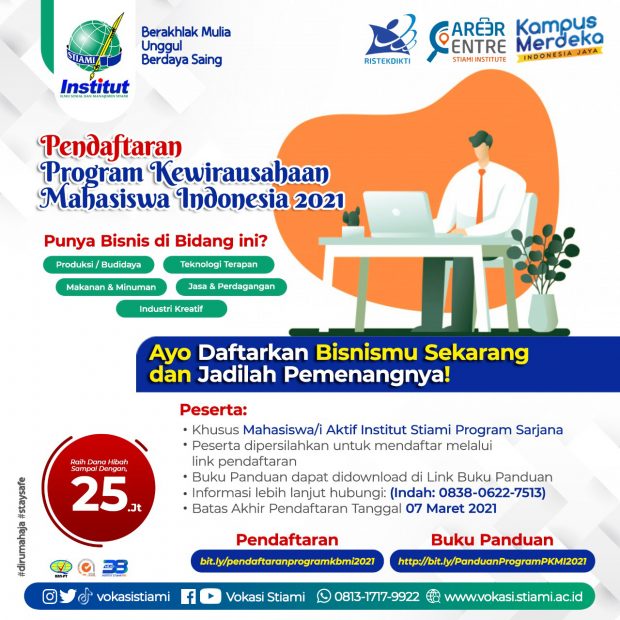 Pendaftaran Program Kewirausahaan Mahasiswa Indonesia 2021